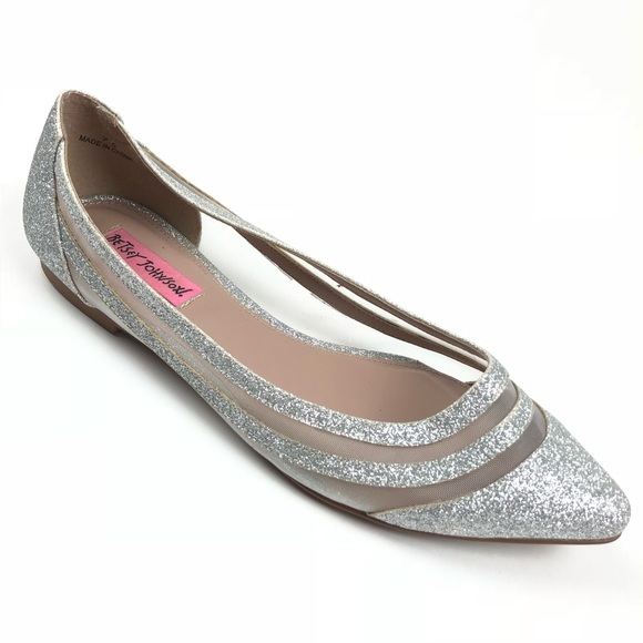 betsey johnson sparkle flats